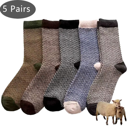 Breathable Sleek Wool Socks (5 Pairs)