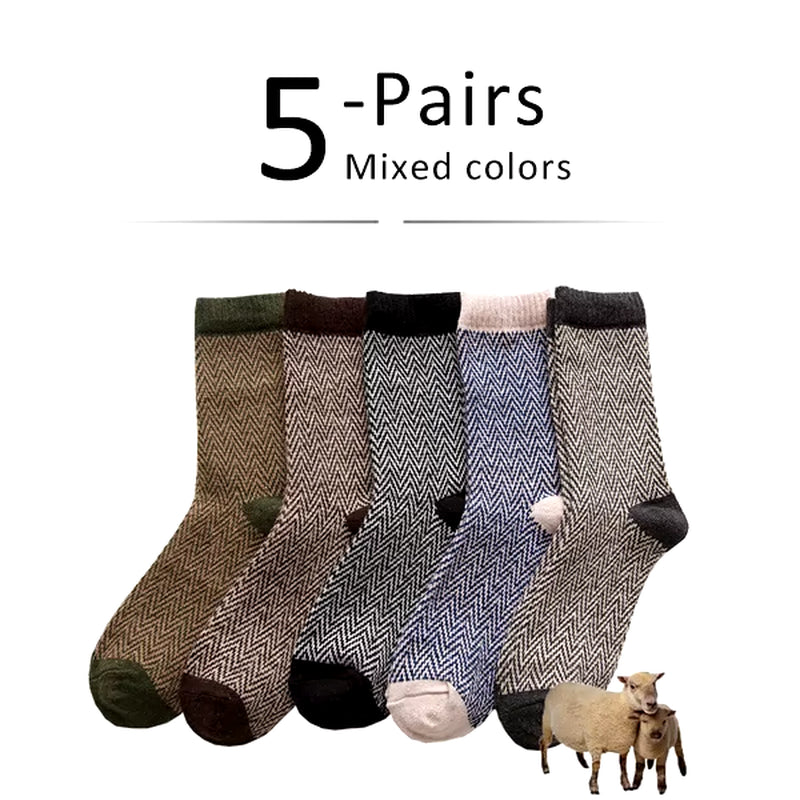 Breathable Sleek Wool Socks (5 Pairs)